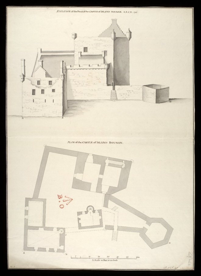 Il disegno di Louis Petit, che aveva raffigurato una mappa del castello nel 1714