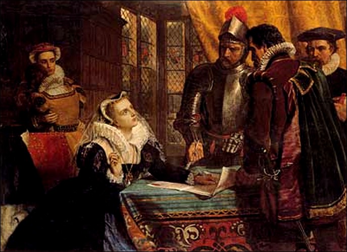 The abdication of Queen Mary - dipinto di Charles Lucy, 1868
