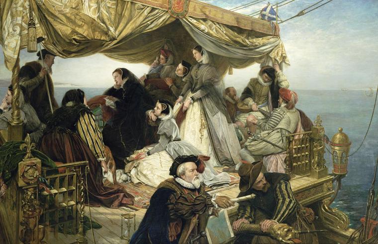 Mary Stuart's Farewell To France - by Henry Nelson O'neil
