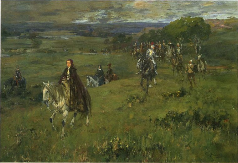 Night After the Battle of Langside - dipinto di Sir John Lavery