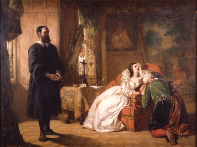 John Knox Reproving Mary Queen of Scots (1844) by William Powell Frith