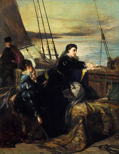 Mary Stuart leaving France - by Robert Herdman, 1867