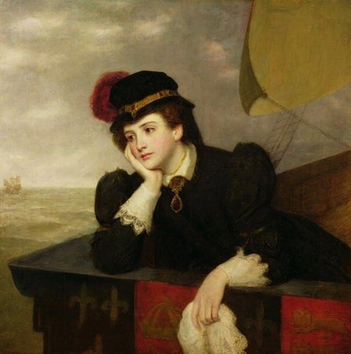 Mary Stuart returning from France - by William Powell
