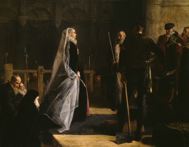 Execution of Mary, queen of scots - dipinto di  Robert Herdman ,1867