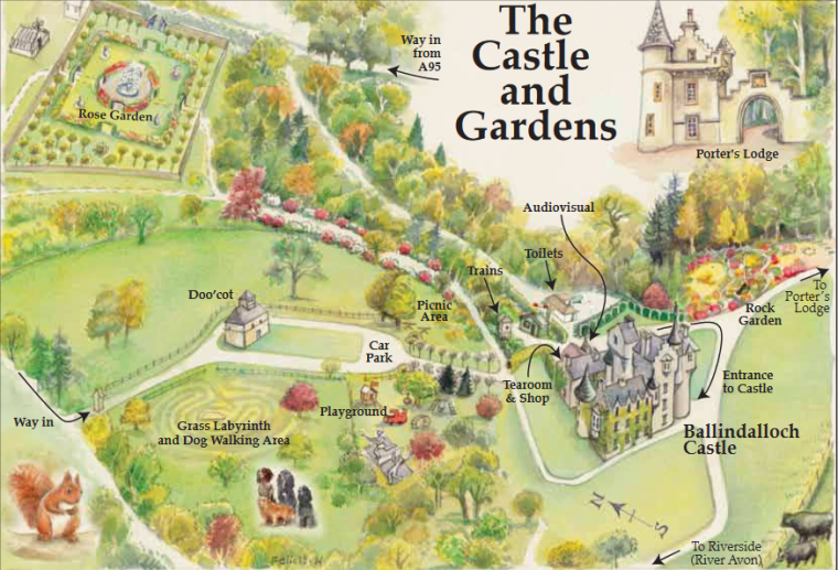 Ballindalloch Castle Map